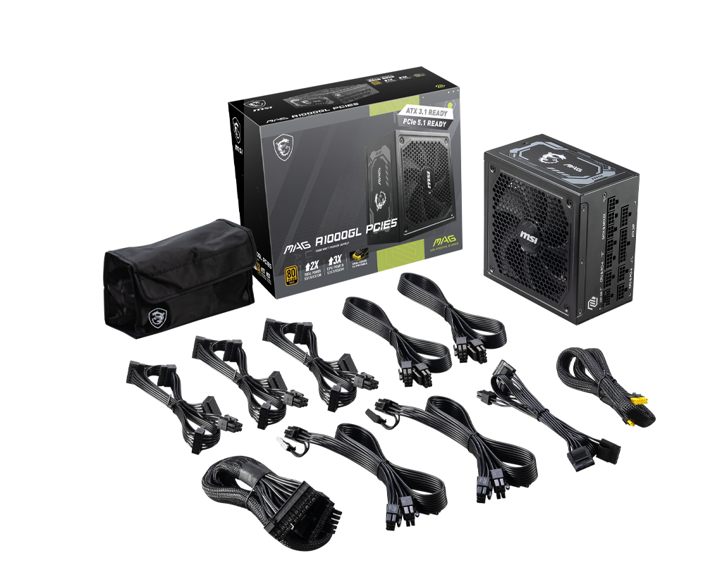 MSI MAG A1000GL PCIE5 1000W PSU