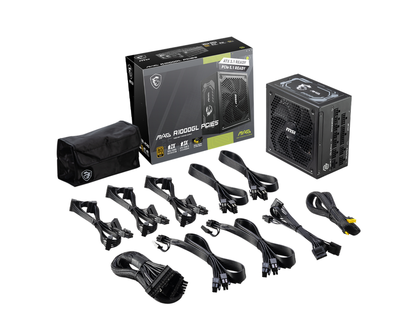 MSI MAG A1000GL PCIE5 1000W PSU