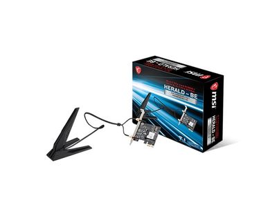 MSI Herald - BE Max 2.4ghz/5ghz/6ghz PCIe Wi-Fi Card