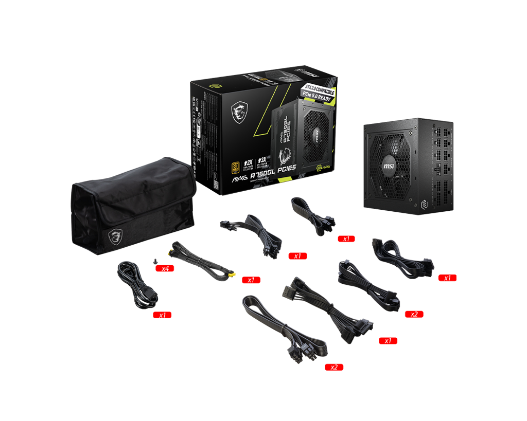 MSI MAG A750GL PCIE5 750W PSU