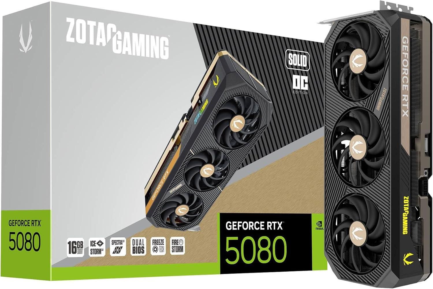 Zotac Gaming GEForce RTX 5080 Solid OC DLSS 4 16GB GDDR7