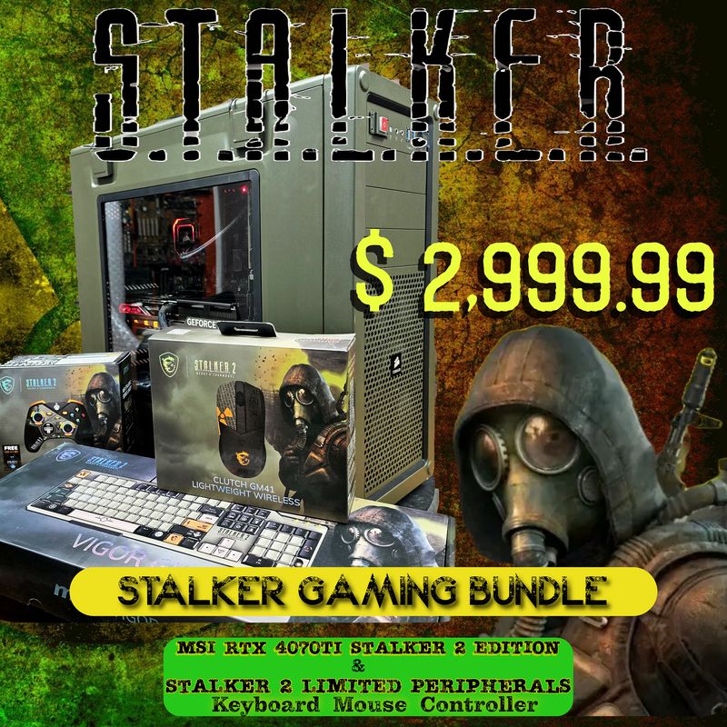 S.T.A.L.K.E.R. 2: Heart of Chornobyl Gaming PC Bundle w/ Keyboard, Mouse and Controller Stalker