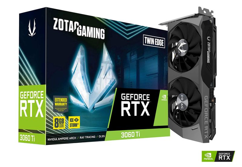 Zotac Gaming GeForce RTX 3060 Ti 8GB Twin Edge, ZT-A30610E-10M (Refurbished)