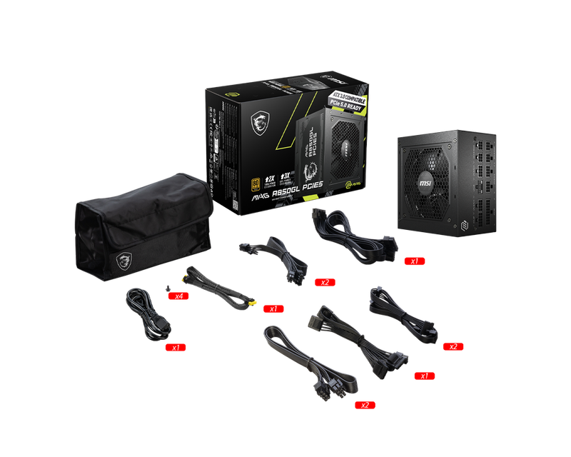 MSI MAG A850GL PCIE 5.1 II 850W PSU