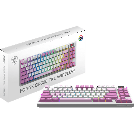 MSI Forge GK600 TKL W Violet US Gaming Keyboard