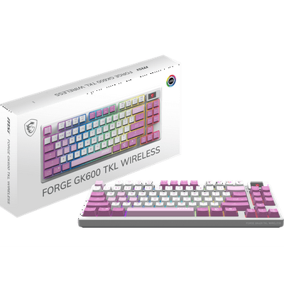 MSI Forge GK600 TKL W Violet US Gaming Keyboard