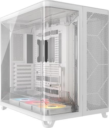 CORSAIR AIR 5400 RS-R ARGB Triple-Chamber Mid-Tower Panoramic PC White Case