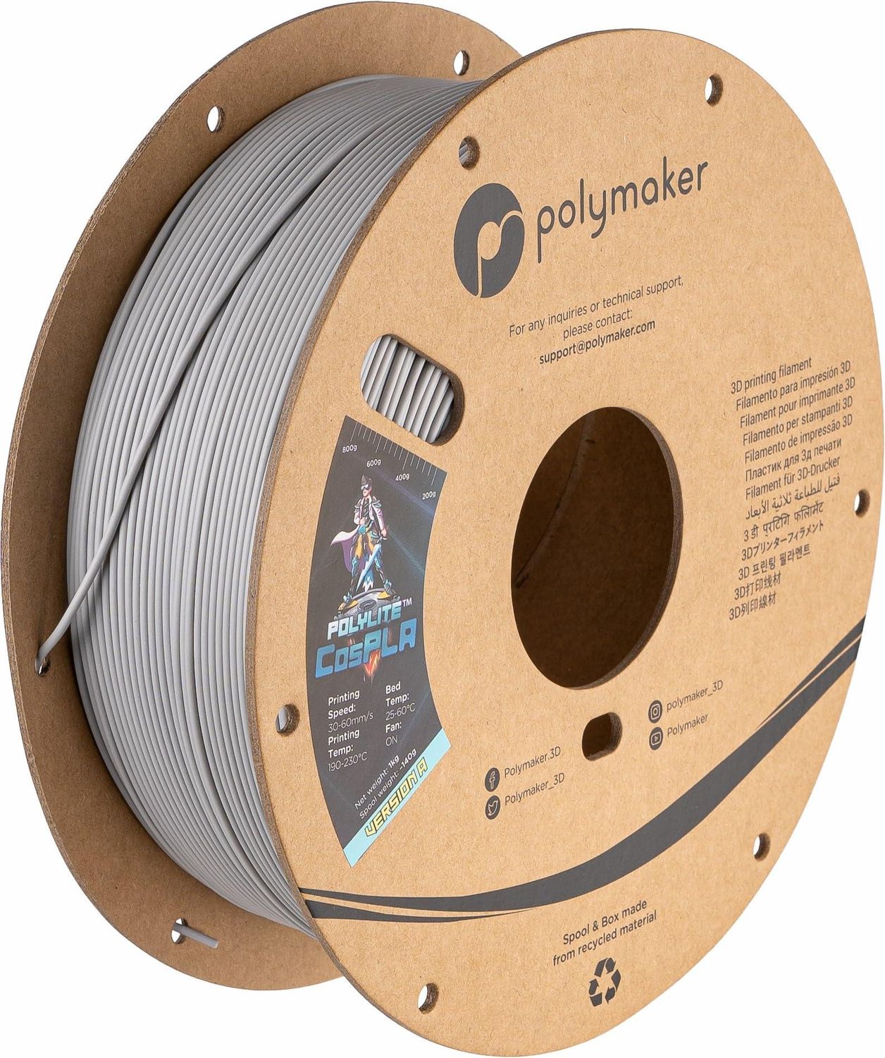 Polymaker PLA Filament 1.75mm Cospla (Version A)