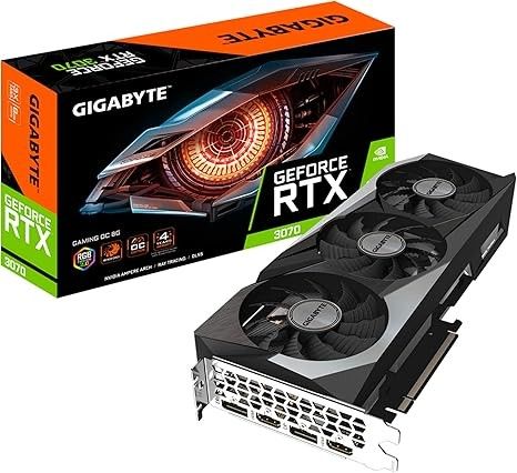 Gigabyte RTX 3070 8GB Gaming OC, Triple Fan, Backplate, RGB, GV-N3070GAMING (Refurbished)
