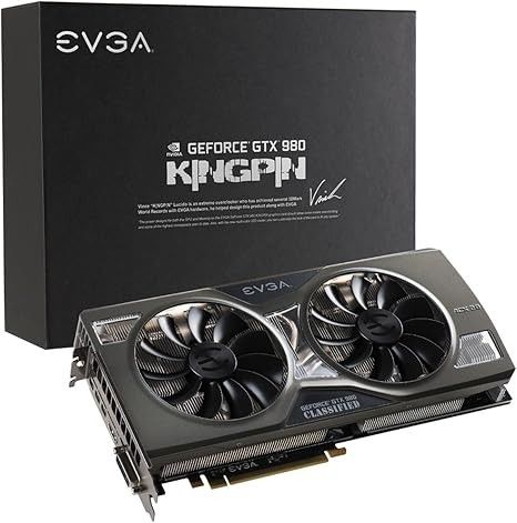 EVGA GTX 980 K|NGP|N Classified 4GB, Double Fan, Backplate, RGB, 04G-P4-5988-KR (Refurbished)