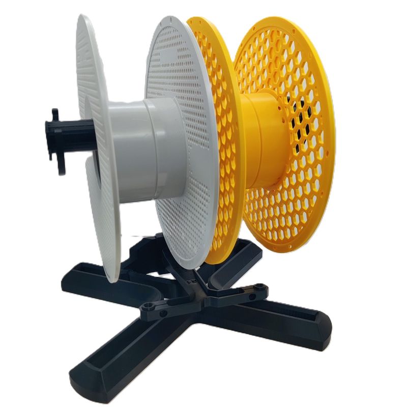 Modular 3D Print Filament Spool Holder for MK3s/MK4s Rail System and Stand Adapter with End Caps and Guide Arm