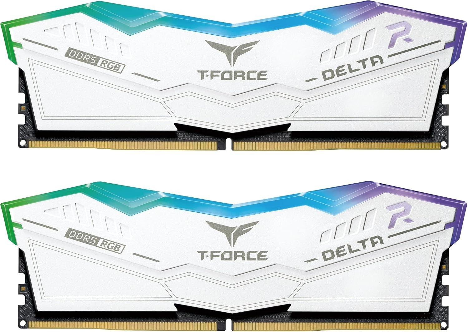 TEAMGROUP T-Force Delta RGB 32GB (2 x 16GB) 288-Pin PC RAM DDR5 6000 (PC5 48000) White