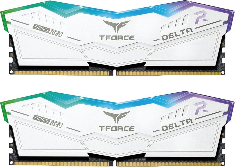 TEAMGROUP T-Force Delta RGB 32GB (2 x 16GB) 288-Pin PC RAM DDR5 6000 (PC5 48000) White