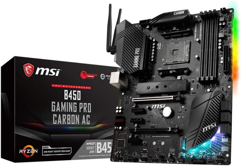MSI B450 Gaming Pro Carbon AC AM4 Full ATX Motherboard (Open Box)