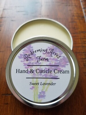 SWEET LAVENDER HAND &amp; CUTICLE CREAM TIN