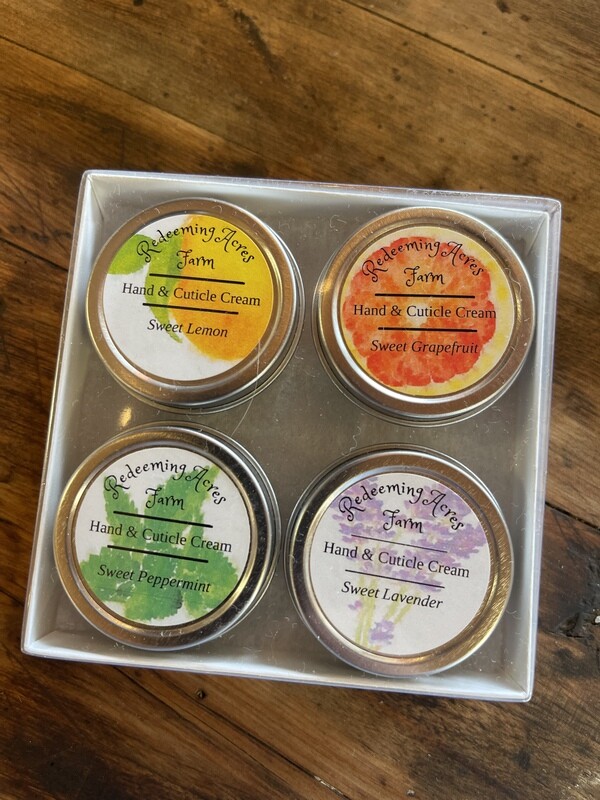 SAMPLE PACK HAND &amp; CUTICLE CREAM TINS