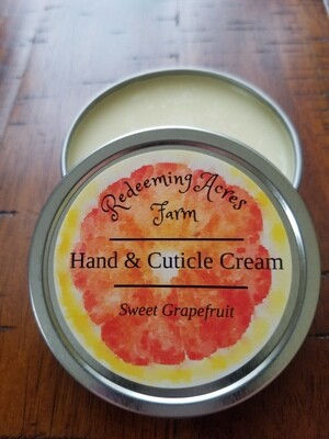 SWEET GRAPEFRUIT HAND &amp; CUTICLE CREAM TIN