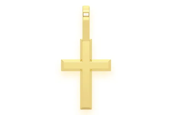 ANGLED CROSS PENDANT 14K SOLID GOLD