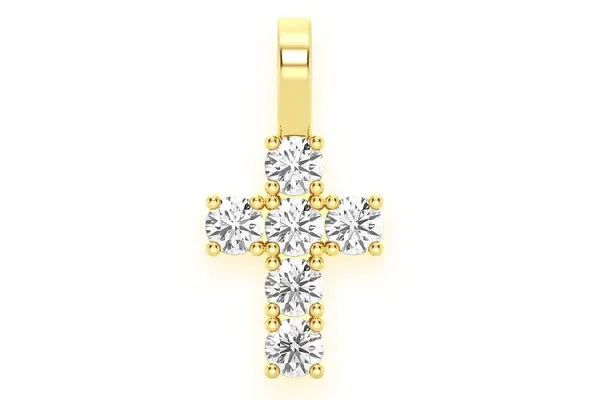LARGE ROCKS DIAMOND PENDANT 14K SOLID GOLD 1.00CTW