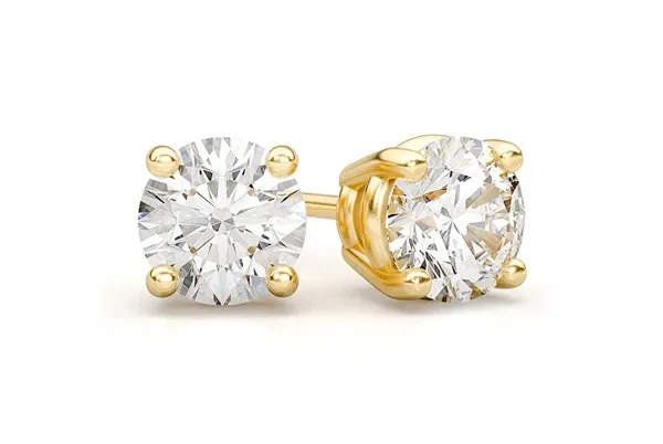 1.25CTW SOLITAIRE STUD DIAMOND EARRINGS 14K SOLID GOLD