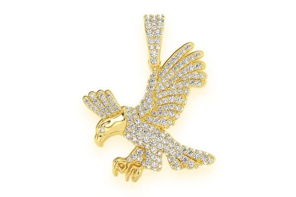 AMERICAN EAGLE DIAMOND PENDANT 14K SOLID GOLD 1.00CTW