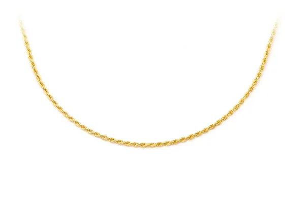 1MM ROPE 14K SOLID GOLD CHAIN