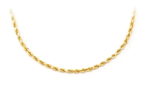2.5MM ROPE 14K SOLID GOLD CHAIN