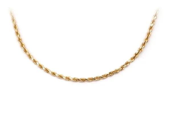 2MM ROPE 14K SOLID GOLD CHAIN