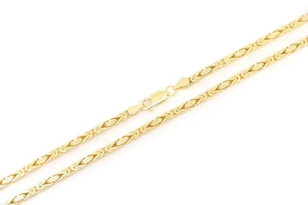 3MM BYZANTINE 14K SOLID GOLD CHAIN-BRACELET