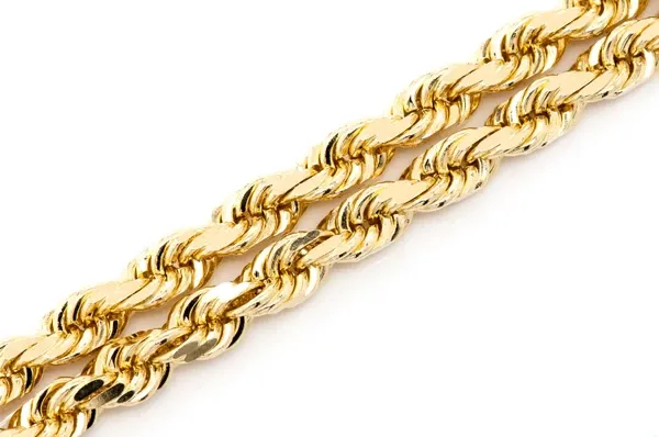 4MM ROPE 14K SOLID GOLD CHAIN - BRACELET