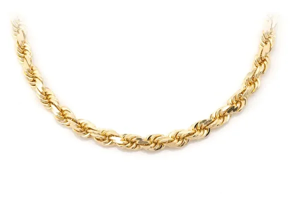4MM ROPE 14K SOLID GOLD CHAIN