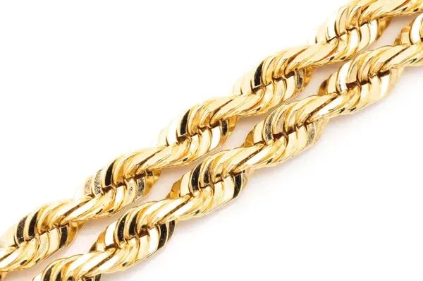 5.5MM ROPE 14K SOLID GOLD CHAIN - BRACELET