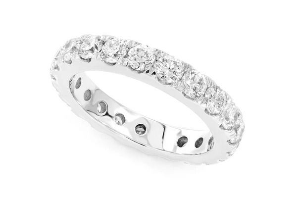 ETERNITY DIAMOND BAND RING 14K SOLID GOLD 1.85CTW