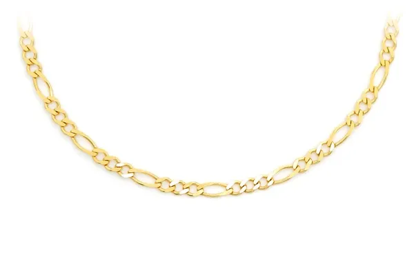 2MM FIGARO CHAIN 14K SOLID GOLD