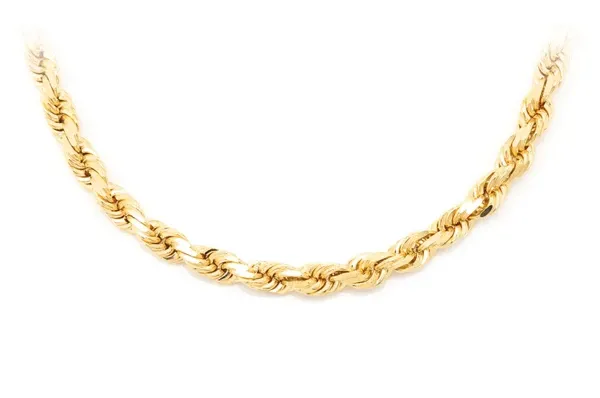 5MM ROPE 14K SOLID GOLD CHAIN