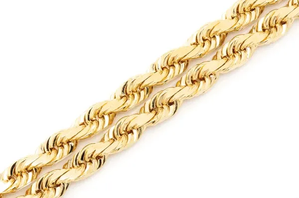 5MM ROPE 14K SOLID GOLD CHAIN - BRACELET