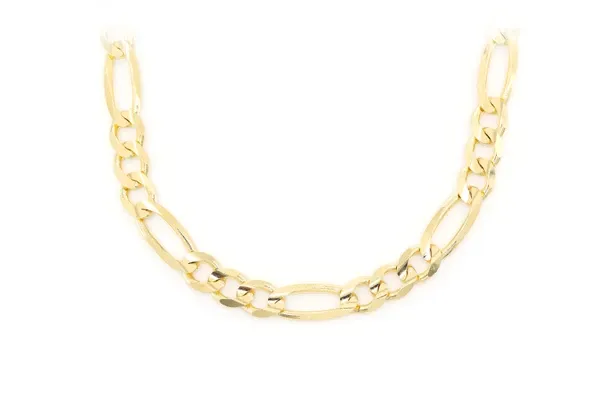 7MM FIGARO CHAIN 14K SOLID GOLD