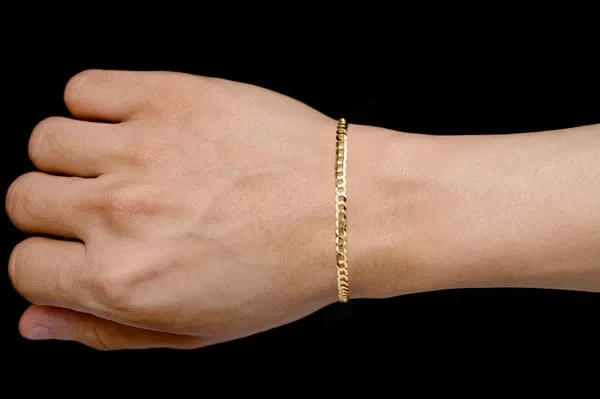 3.5MM FLAT CURB LINK 14K SOLID GOLD CHAIN- BRACELET