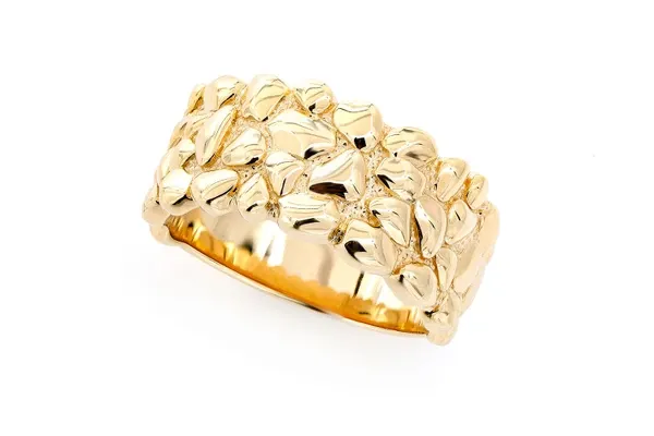 NUGGET BAND 14K SOLID GOLD