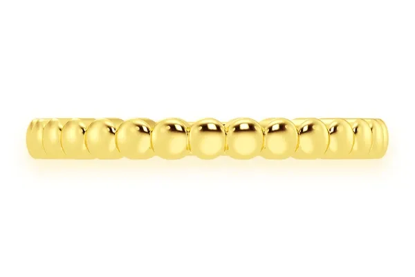 BEAD RING 14K SOLID GOLD