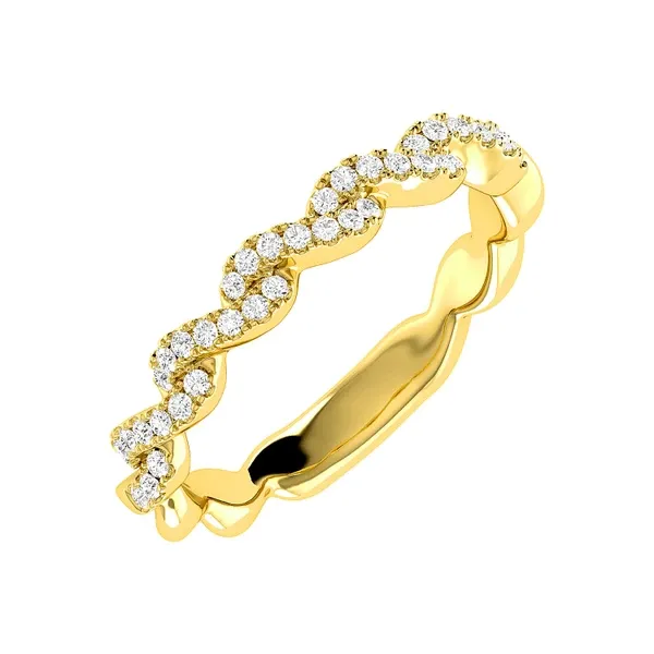 TWISTED DIAMOND BAND RING 14K SOLID GOLD 0.25CTW
