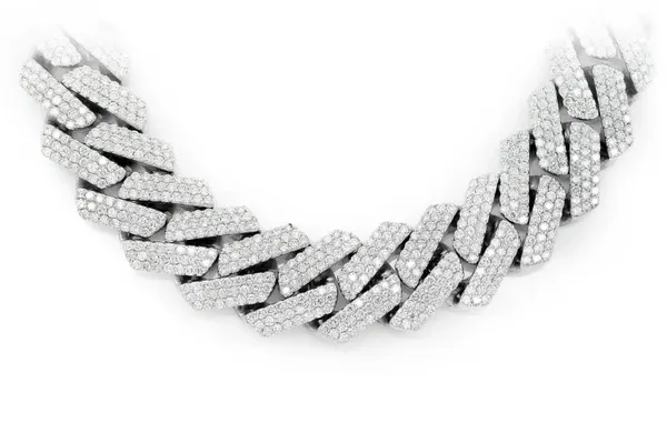 22MM RAISED PRONG MIAMI CUBAN DIAMOND NECKLACE 14K SOLID GOLD 73.25CTW