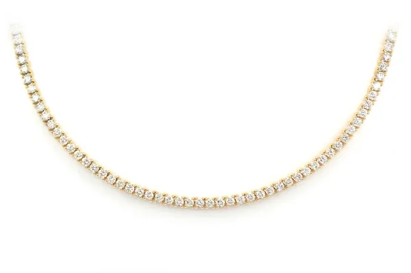 DIAMOND TENNIS NECKLACE SOLID GOLD 2.85CTW