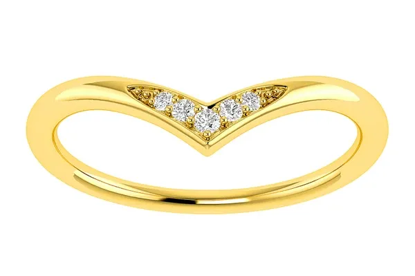 V-SHAPED DIAMOND RING 14K