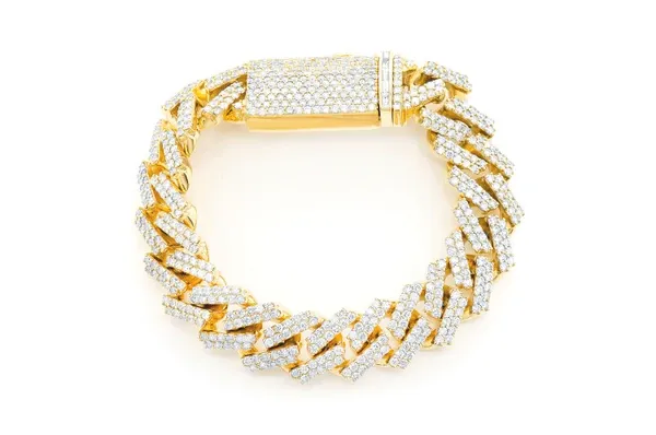 17MM RAISED MIAMI CUBAN LINK DIAMOND BRACELET 14K SOLID GOLD 16.50CTW