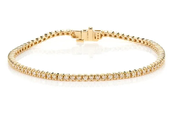 DIAMOND CROWN SET LINK BRACELET 14K SOLID GOLD 1.00CTW