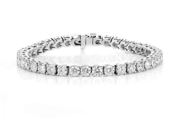 29 PT PRONG SET DIAMOND TENNIS BRACELET 14K SOLID GOLD 12.00CTW