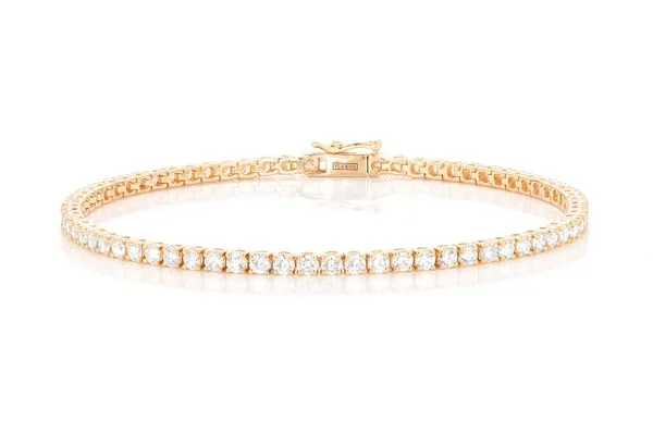 7PT PRONG SET TENNIS BRACELET 14K 5.00CTW