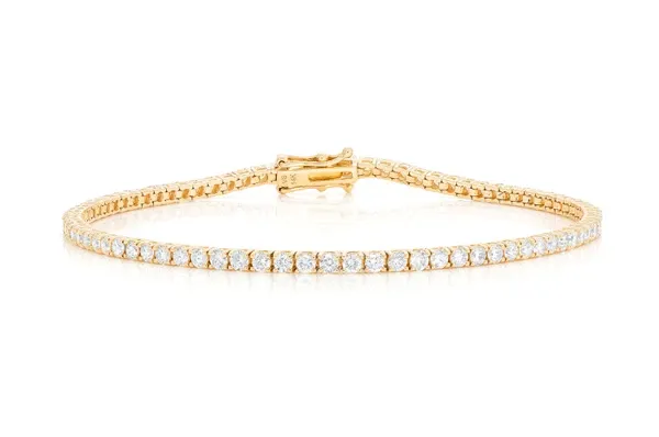 6PT PRONG SET DIAMOND TENNIS BRACELET 14K SOLID GOLD 4.60CTW
