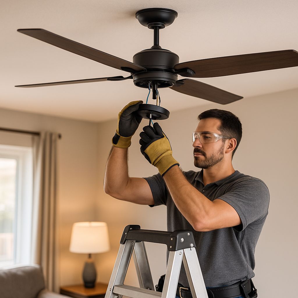 Ceiling Fan Installation (Ceilings Over 12')